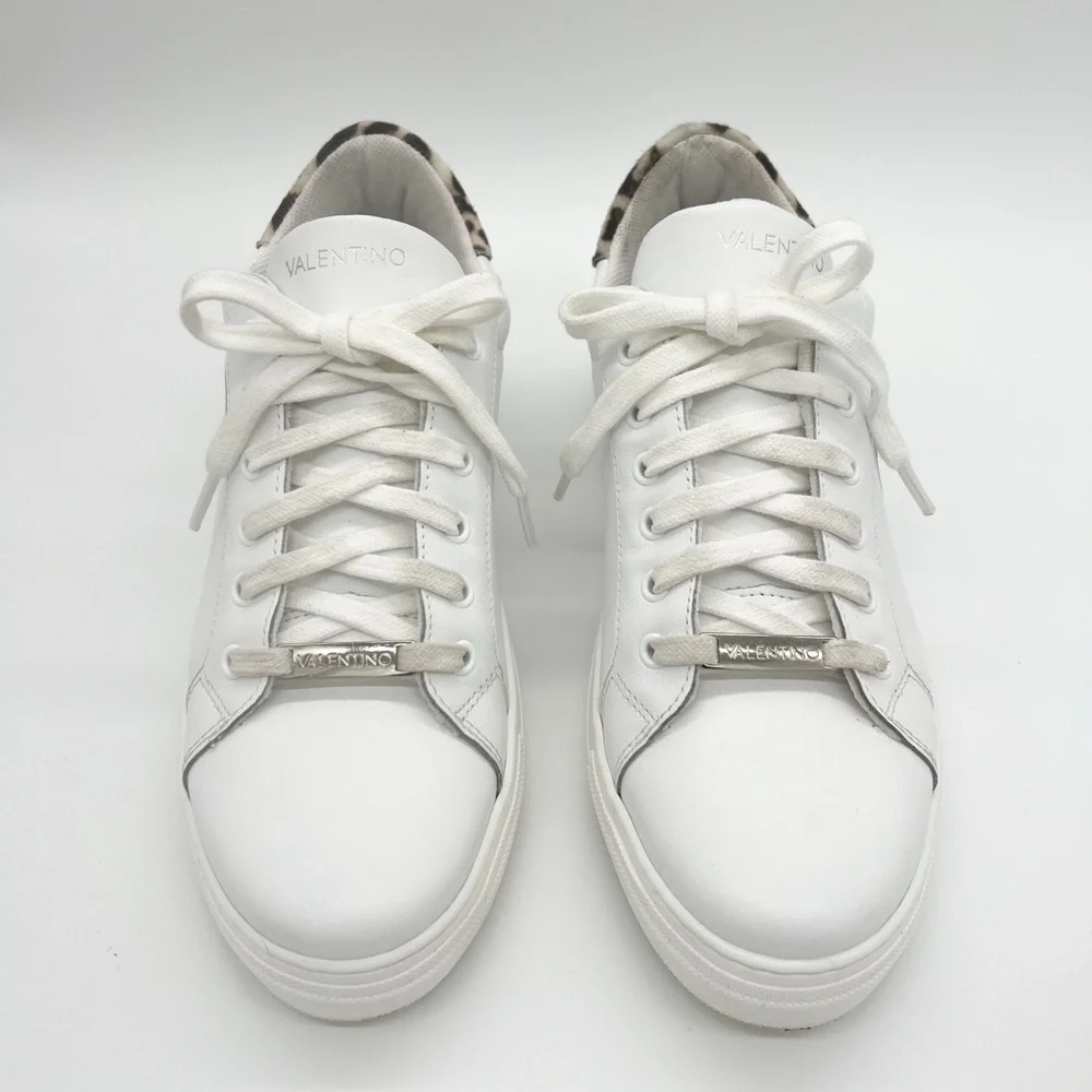 Valentino Women's White and Gray Sneakers - Picture 9 of 10